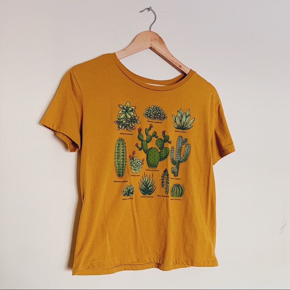 Mustard yellow graphic tee